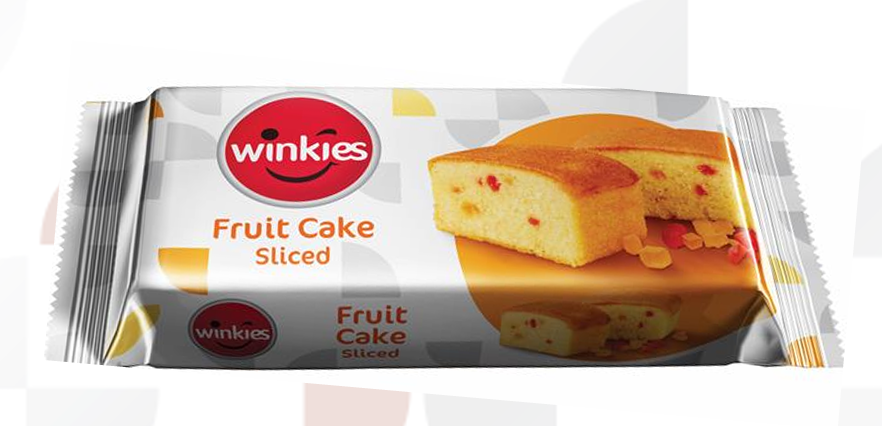 center sliced fruit cake